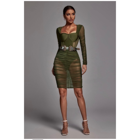 Bathsheba Mesh Bandage Dress - Picture 1 of 6